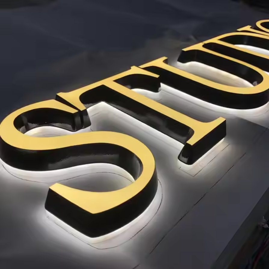 Customized Gold Liquid Acrylic Alphabet Letters Clear 3D Plastic Letters for Outdoor Signs & Car Durable and Stylish